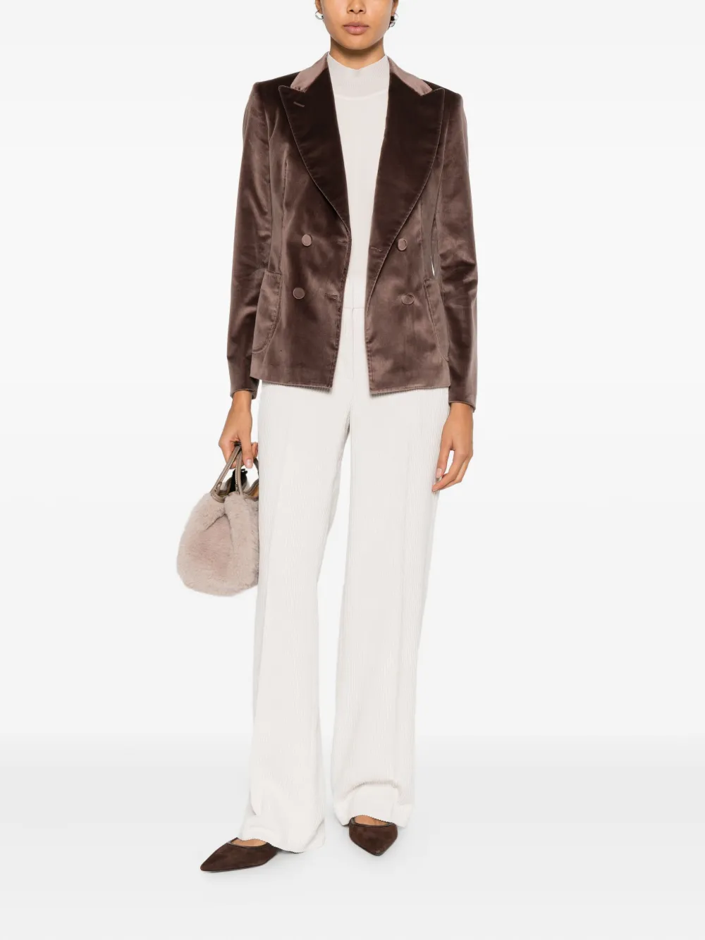 Tagliatore Blazer met dubbele rij knopen Bruin