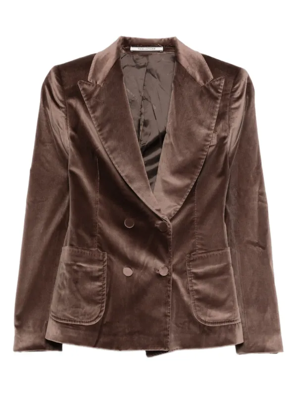 Tagliatore Double-breasted Blazer in Brown