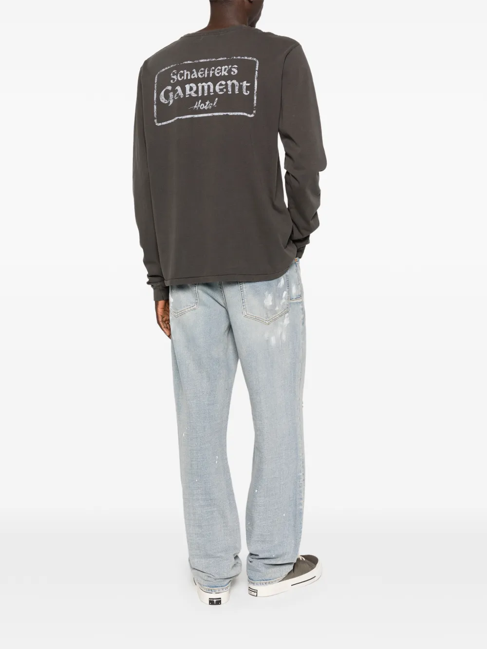 SCHAEFFER'S GARMENT HOTEL Sweater met lange mouwen grafische doodskopprint - Grijs