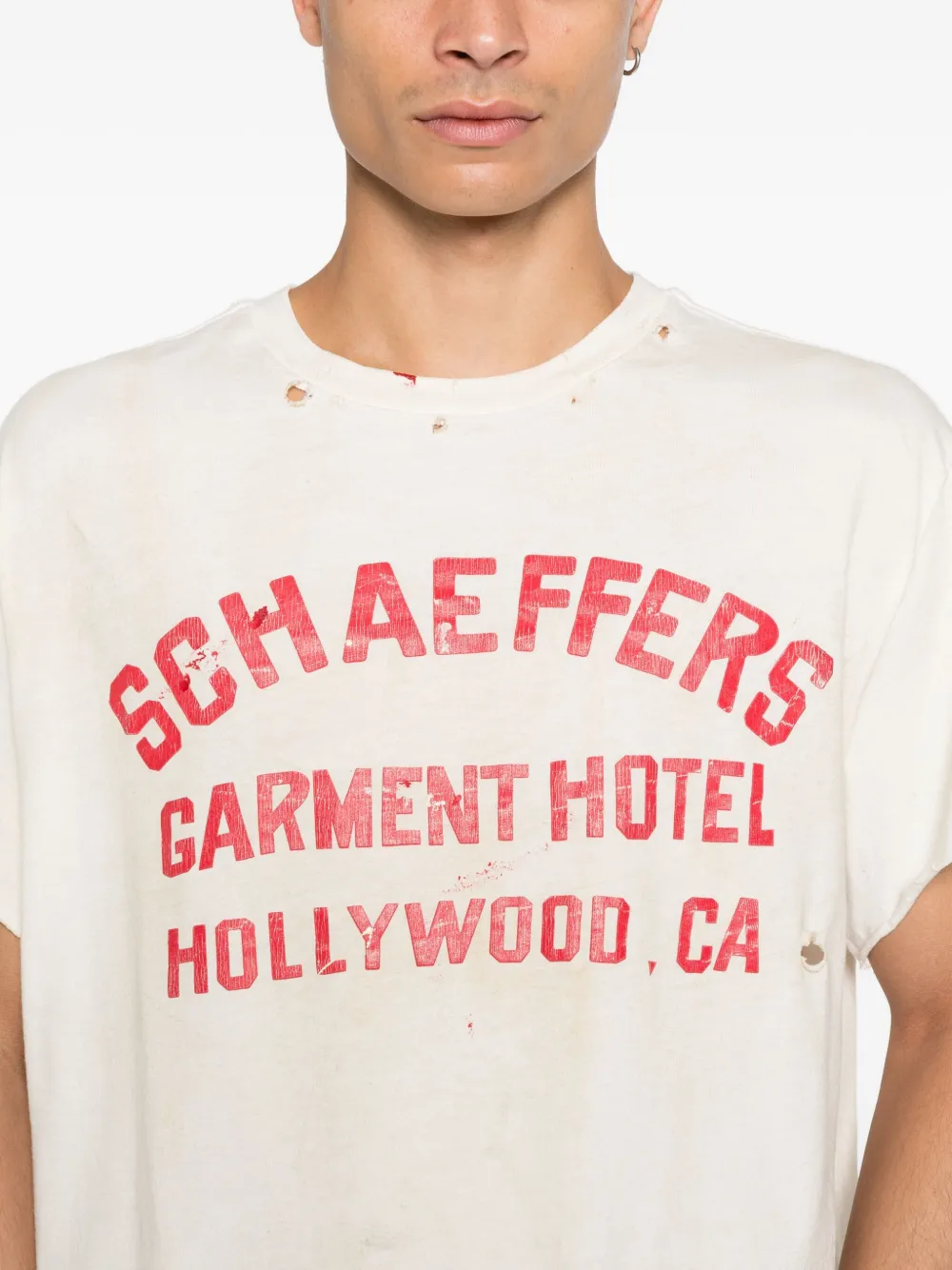 Schaeffer's Garment Hotel Cotton T-shirt In Neutral