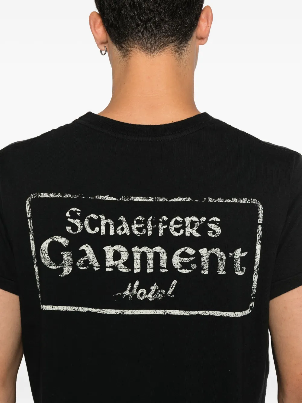 Schaeffer's Garment Hotel Round-neck T-shirt In Black