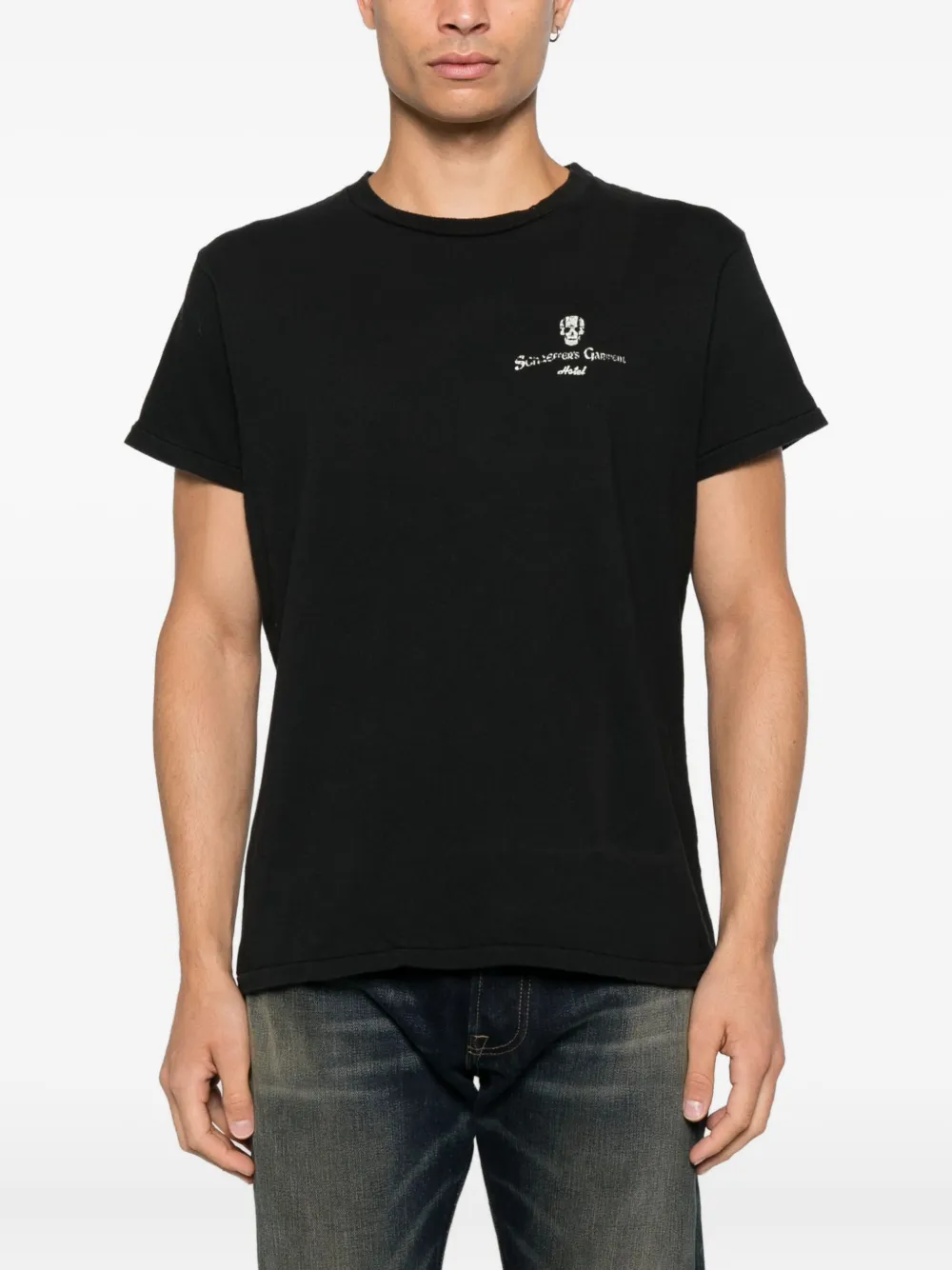 Schaeffer's Garment Hotel Round-neck T-shirt In Black