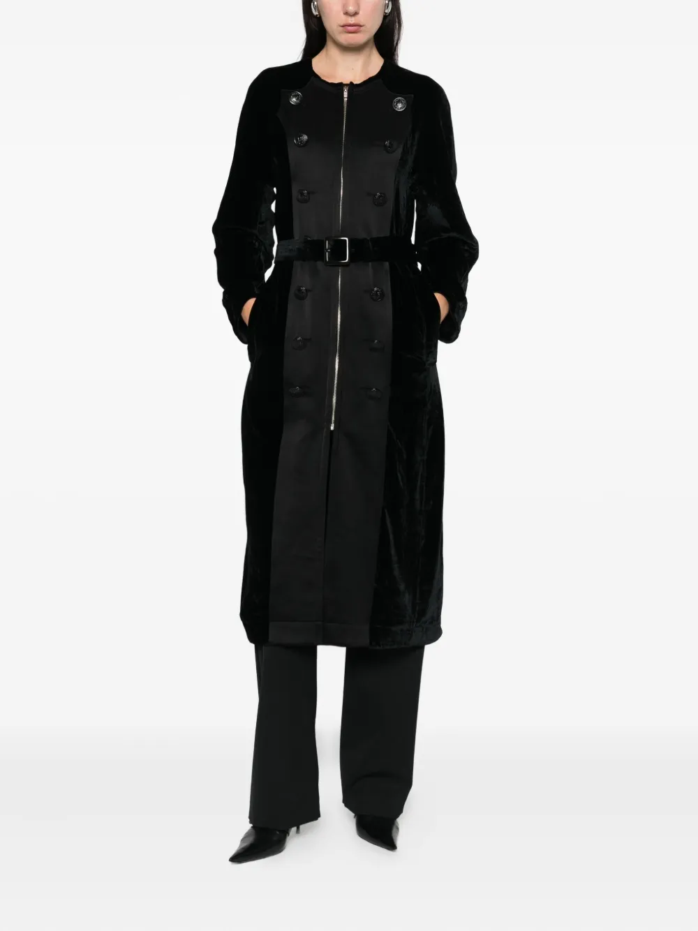 R13 Officer button belted coat | Single Breasted Coats | Image 2