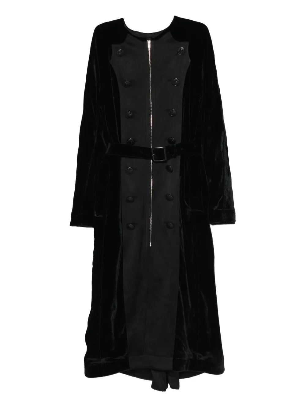 R13 Officer button belted coat | Black | Image 1