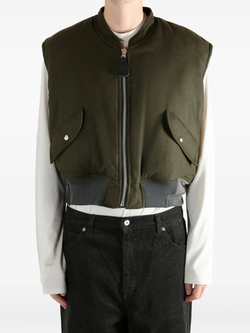 Magliano Zip-fastening Flap-pocket Vest In Green