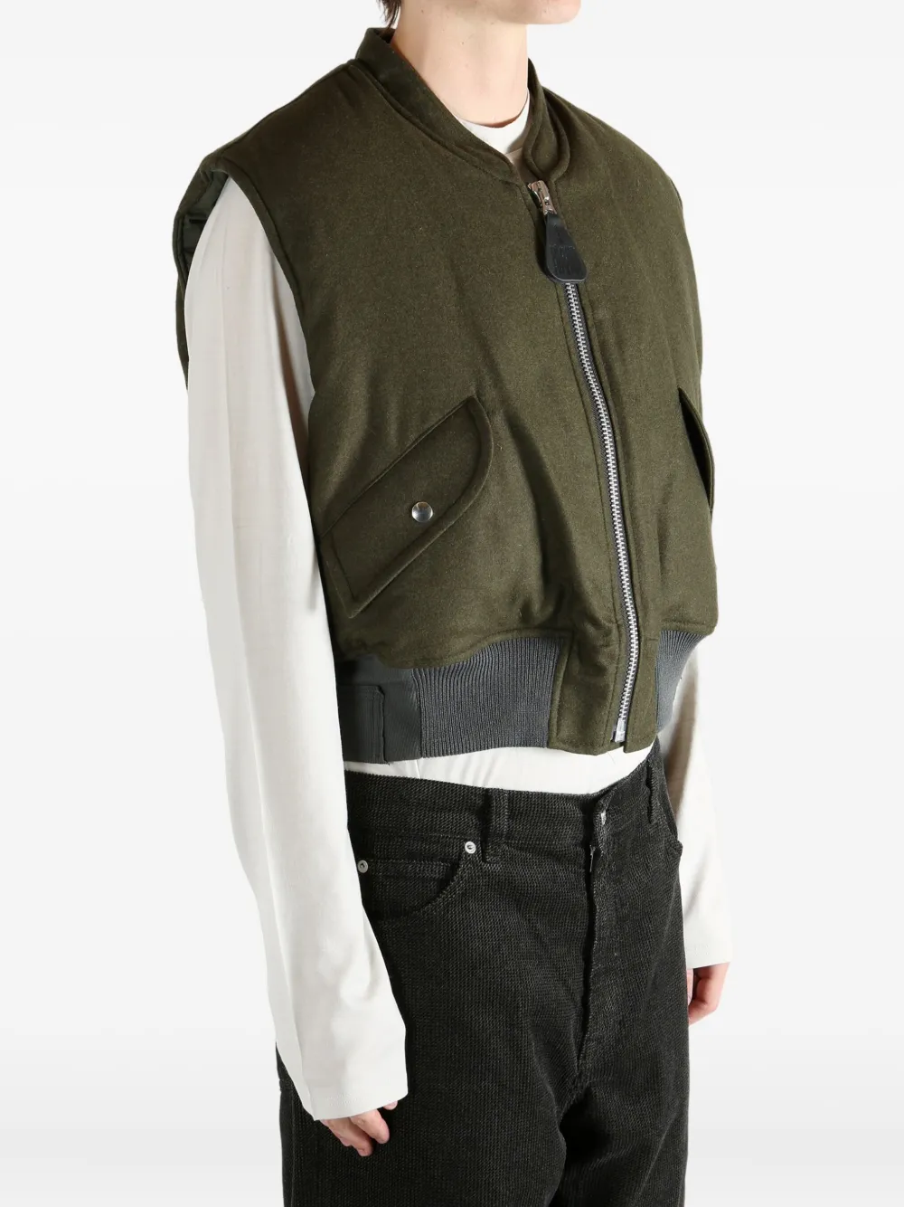 Magliano Zip-fastening Flap-pocket Vest In Green