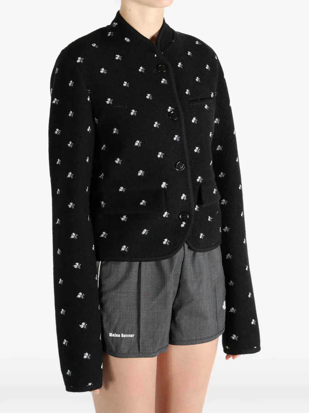 Rier Flowers Jacket In Black