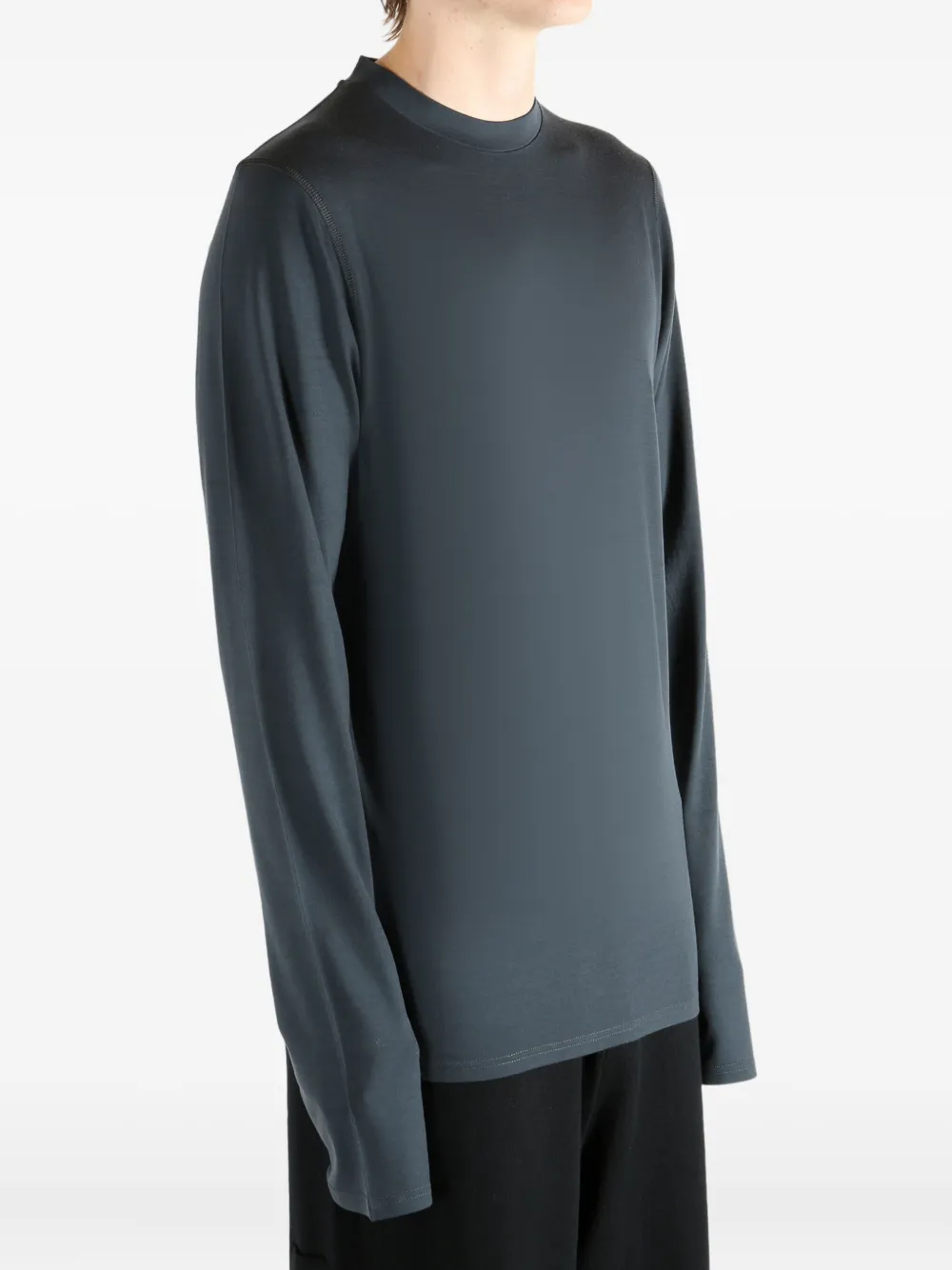 Rier Jersey Wool Sweater In Black