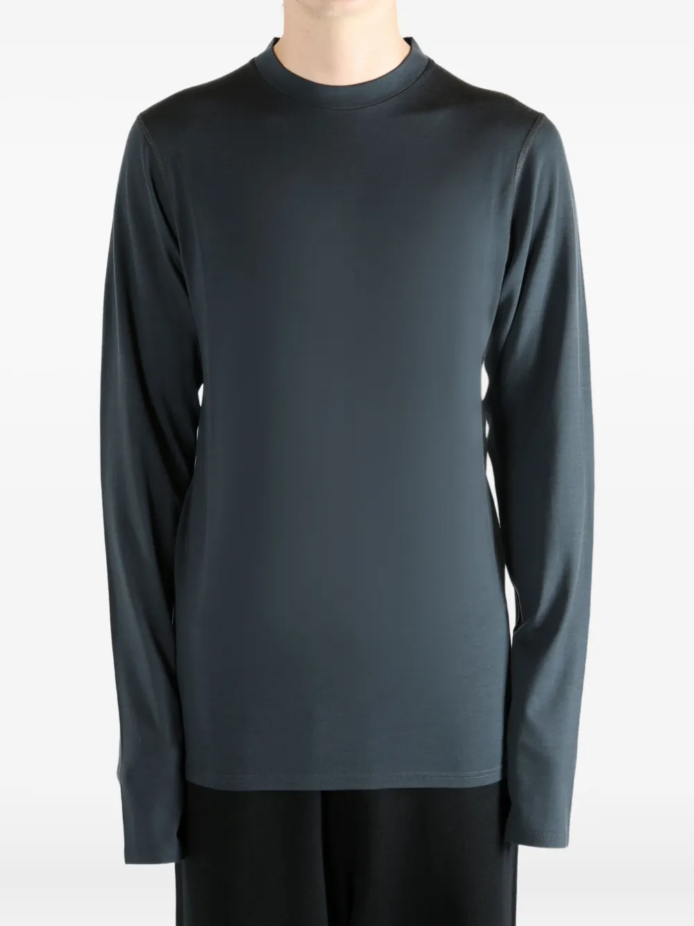 Rier Jersey Wool Sweater In Black