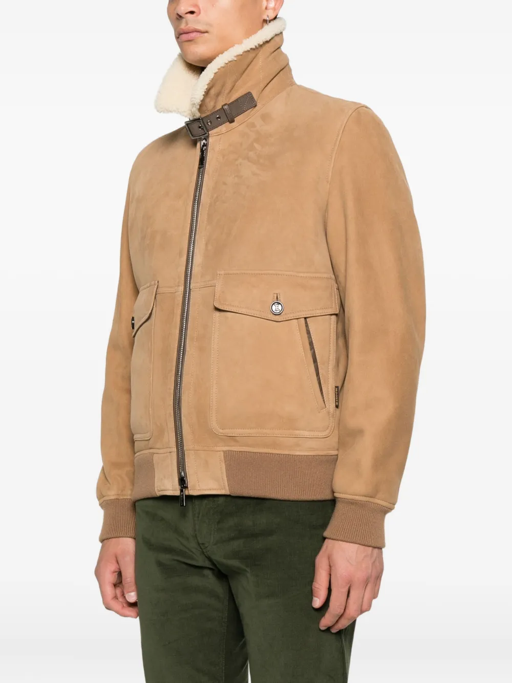 Moorer Fiano-me7 Montone Giubbo Coats Brown In Brown