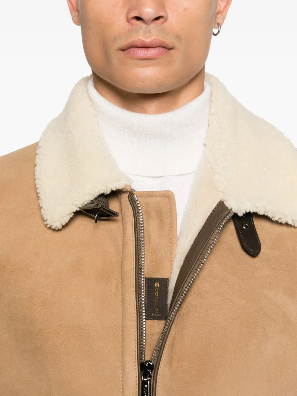 Moorer Fiano-me7 Montone Giubbo Coats Brown In Brown