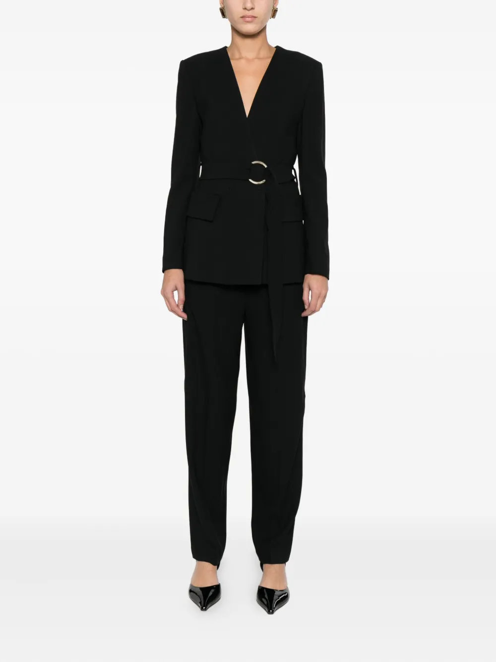 CARLA G. Broek met elastische taille - Zwart