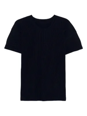 Homme Plissé Issey Miyake プリーツ Tシャツ | ブルー | FARFETCH JP