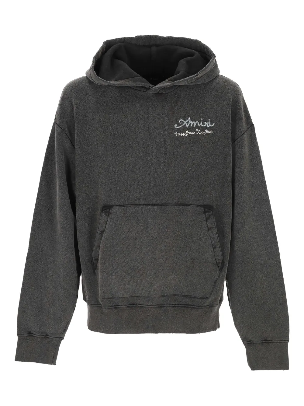 Amiri Hooded Graphic Hoodie In Gray