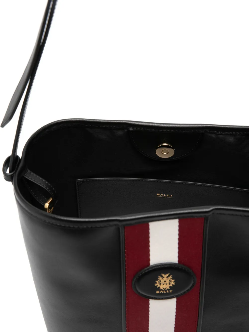 Bally Schoudertas met gestreept detail Zwart