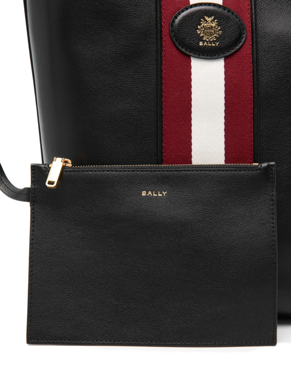 Bally Schoudertas met gestreept detail Zwart