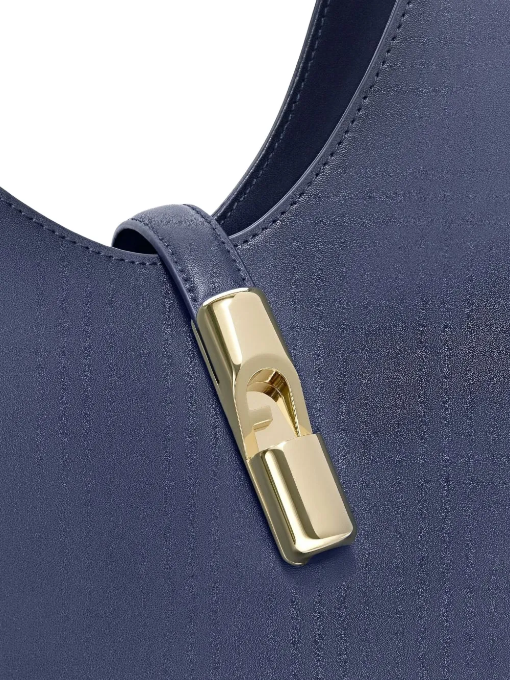 Furla M Goccia leren schoudertas Blauw