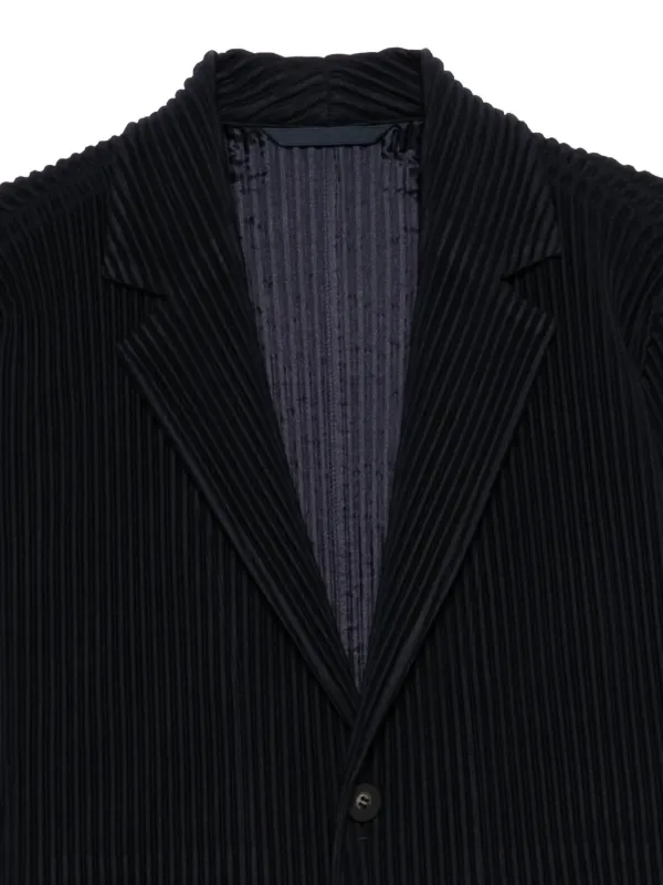 Homme Plissé Issey Miyake プリーツ ジャケット | ブルー | FARFETCH JP