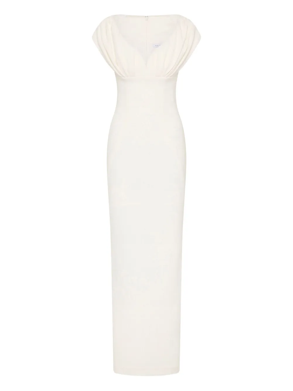 Rachel Gilbert Abito da sera lungo Myra con scollo a V - Bianco