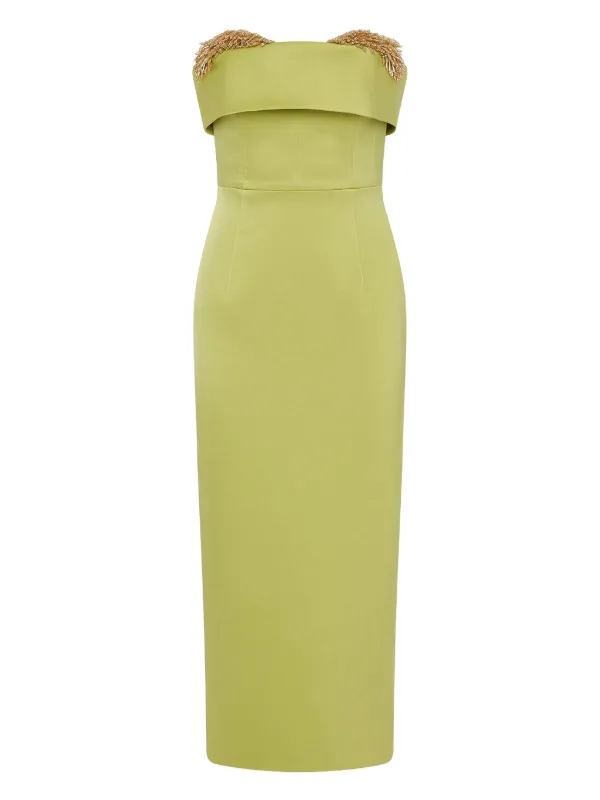 Rachel Gilbert Lairsa Corset Embellished Dress | Green | FARFETCH KW
