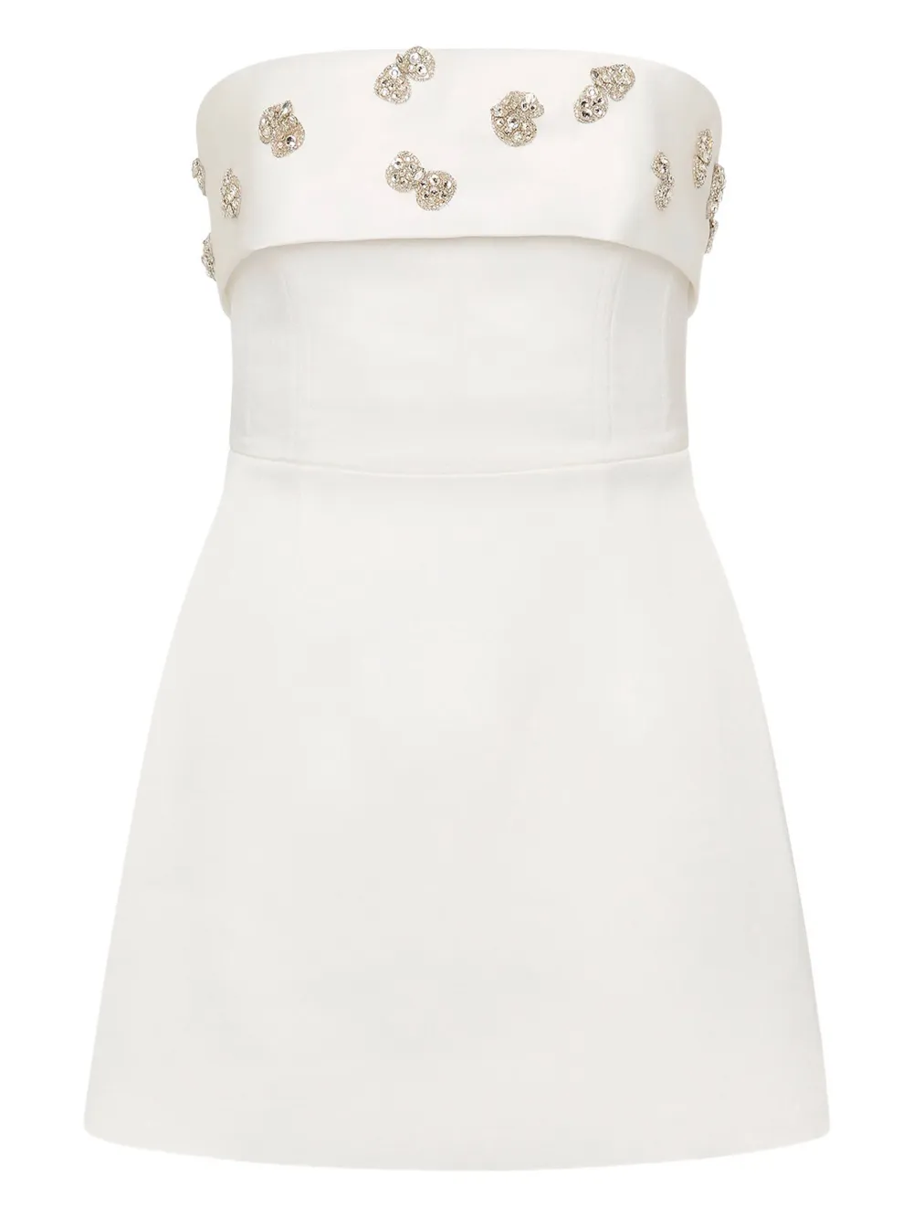 Rachel Gilbert Abito corto Laira con decorazione - Bianco