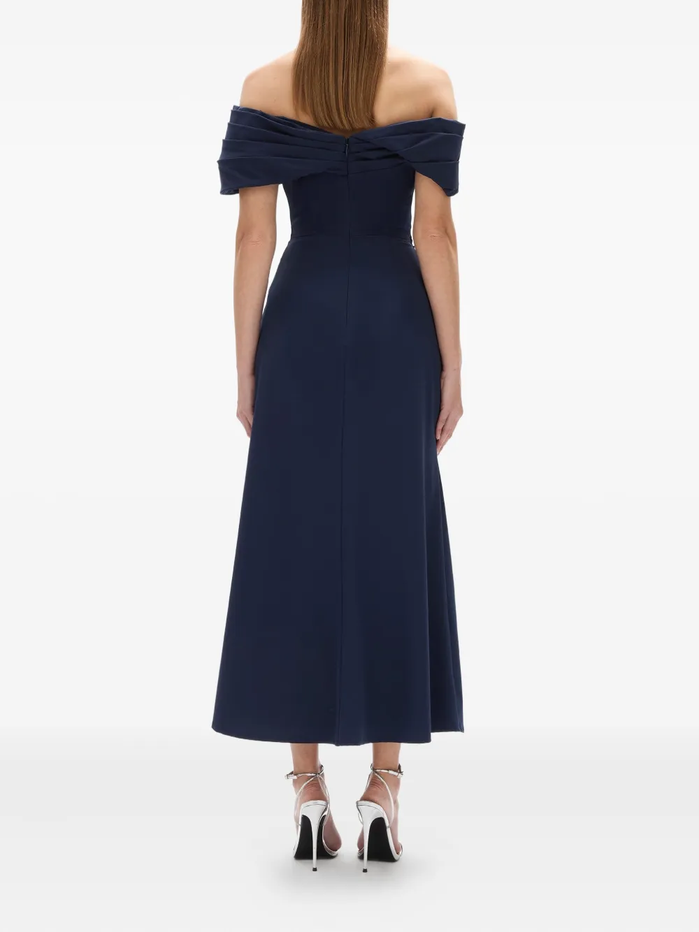Rachel Gilbert Gale off-shoulder jurk Blauw