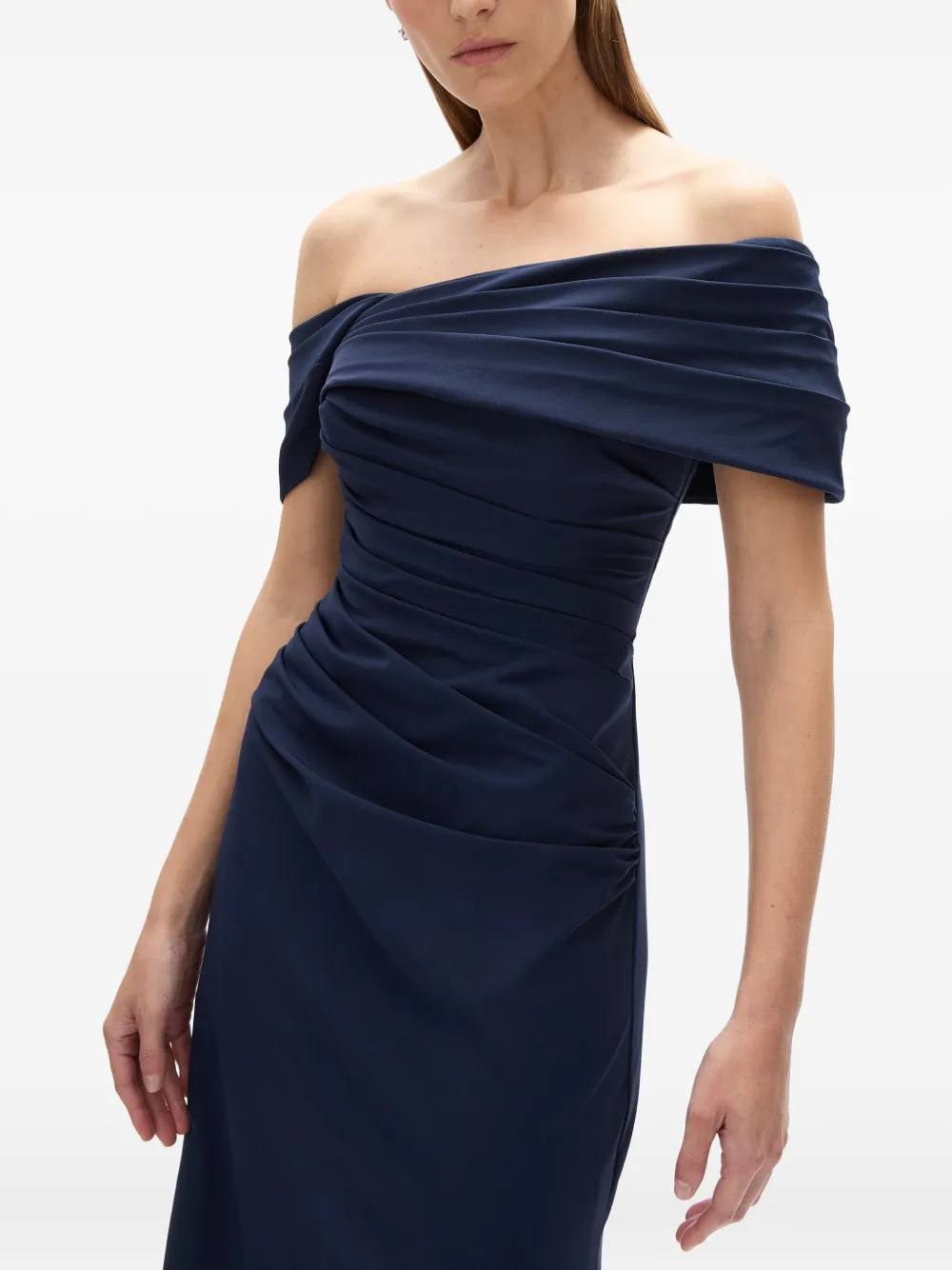 Rachel Gilbert Gale off-shoulder jurk Blauw