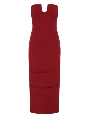 strapless open back dress THE ISLA DRESS – HERVÉ LÉGER