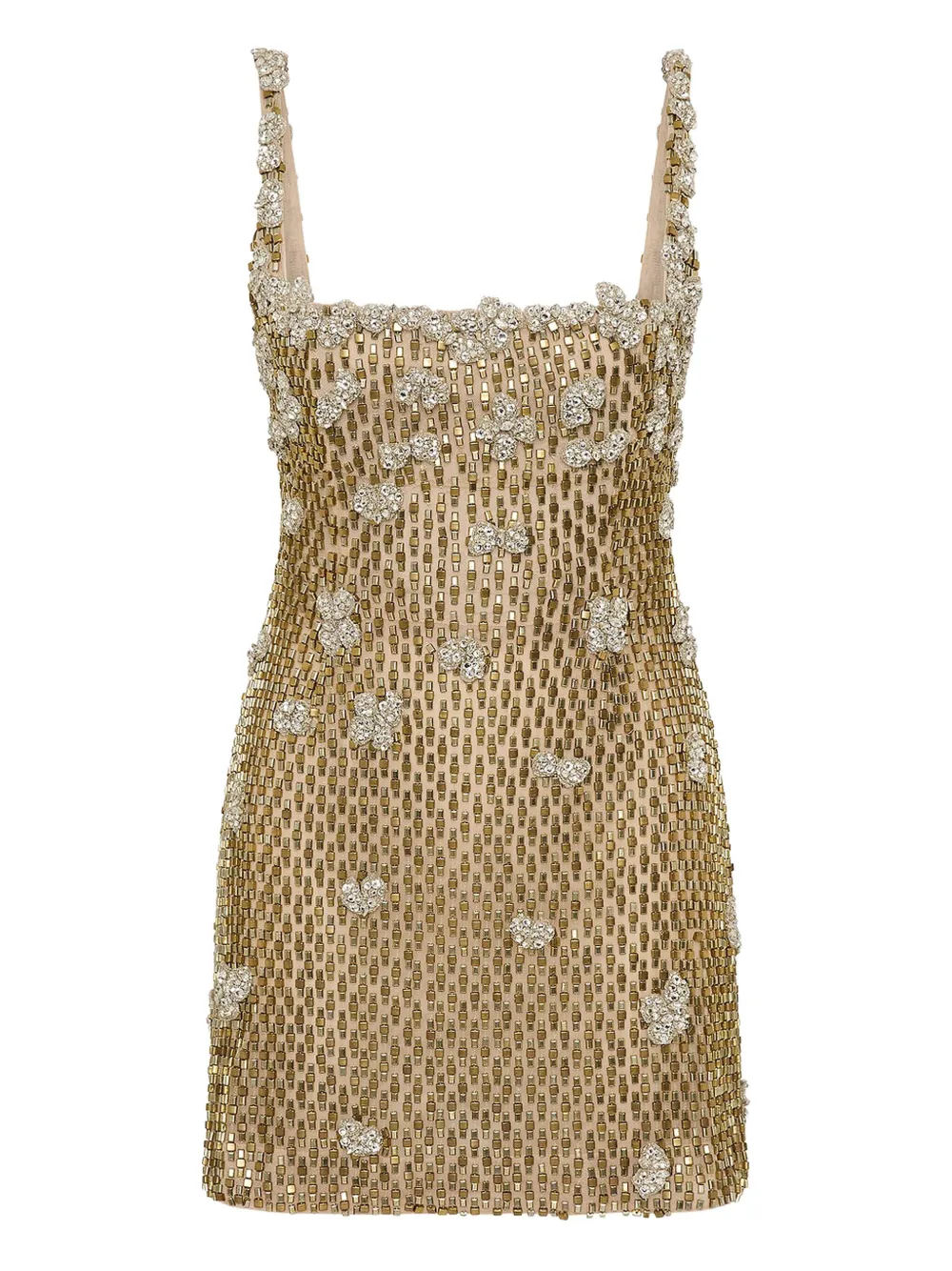 Rachel Gilbert Solana beaded mini cocktail dress - Yellow