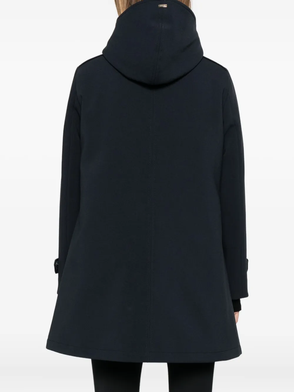 Herno Hooded Pocket Coat In Black