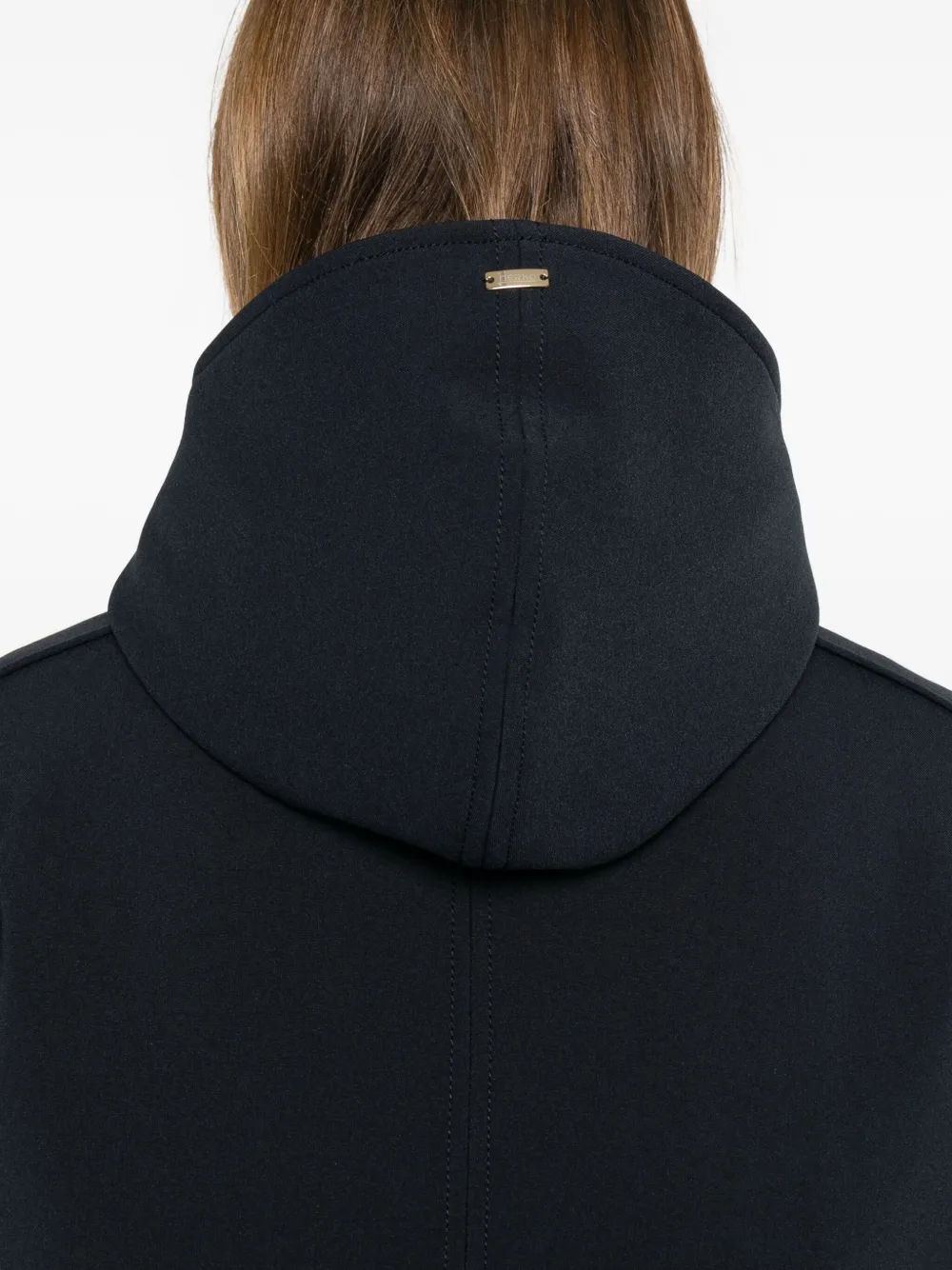 Herno Hooded Pocket Coat In Black