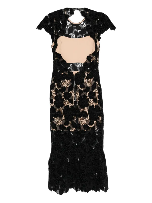 Alice + Olivia Clover Midi Dress | Black | FARFETCH GE Alice + Olivia Clover Midi Dress | Black | FARFETCH GE