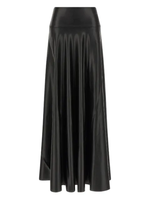 Norma Kamali leather-effect maxi skirt
