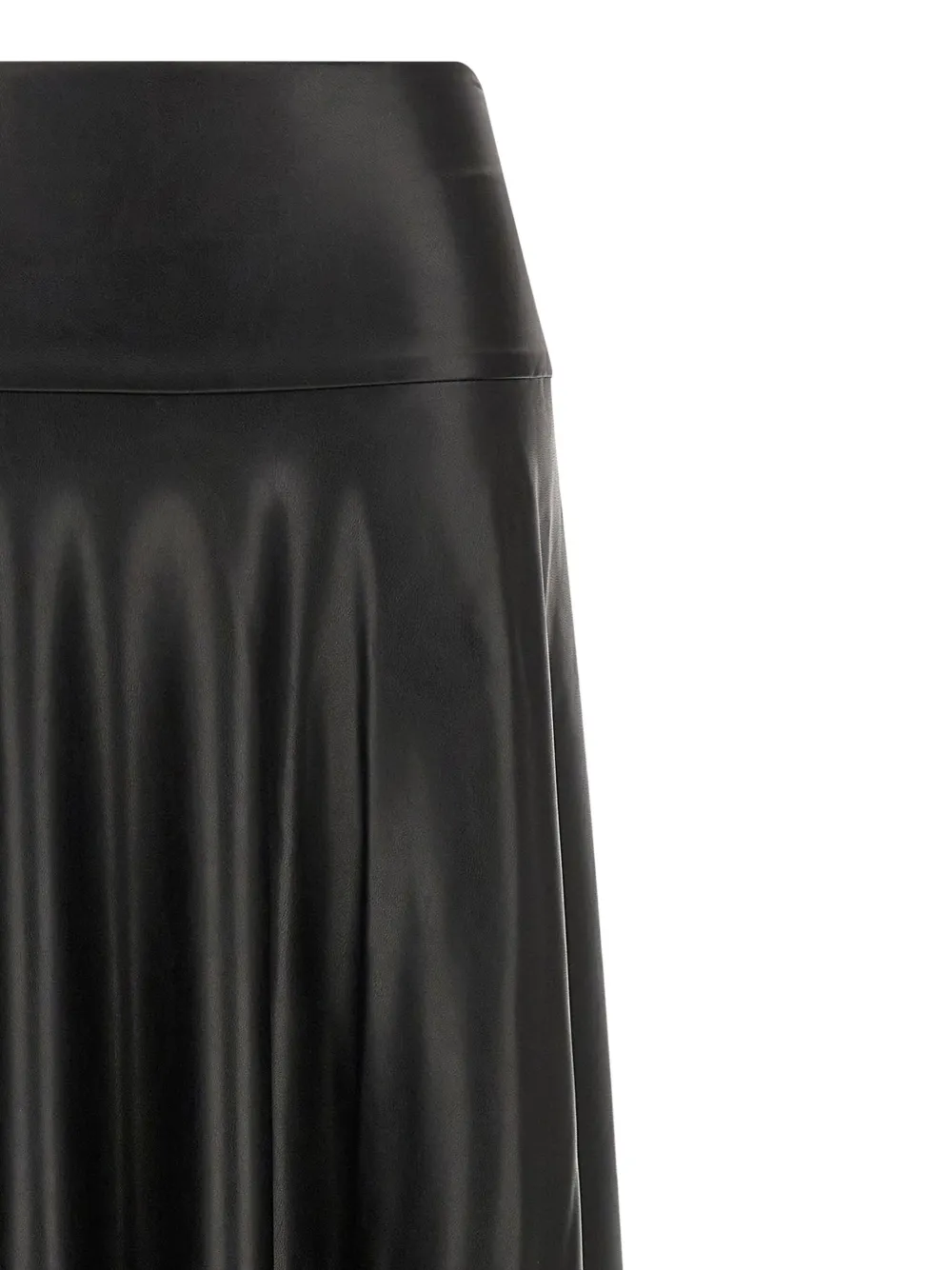 Norma Kamali Maxi-rok met leer-effect Zwart
