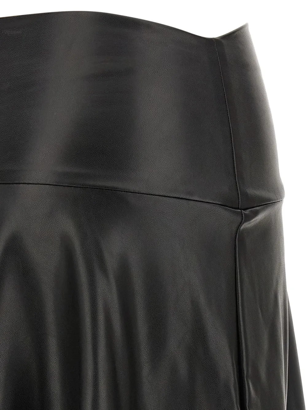 Norma Kamali Maxi-rok met leer-effect Zwart