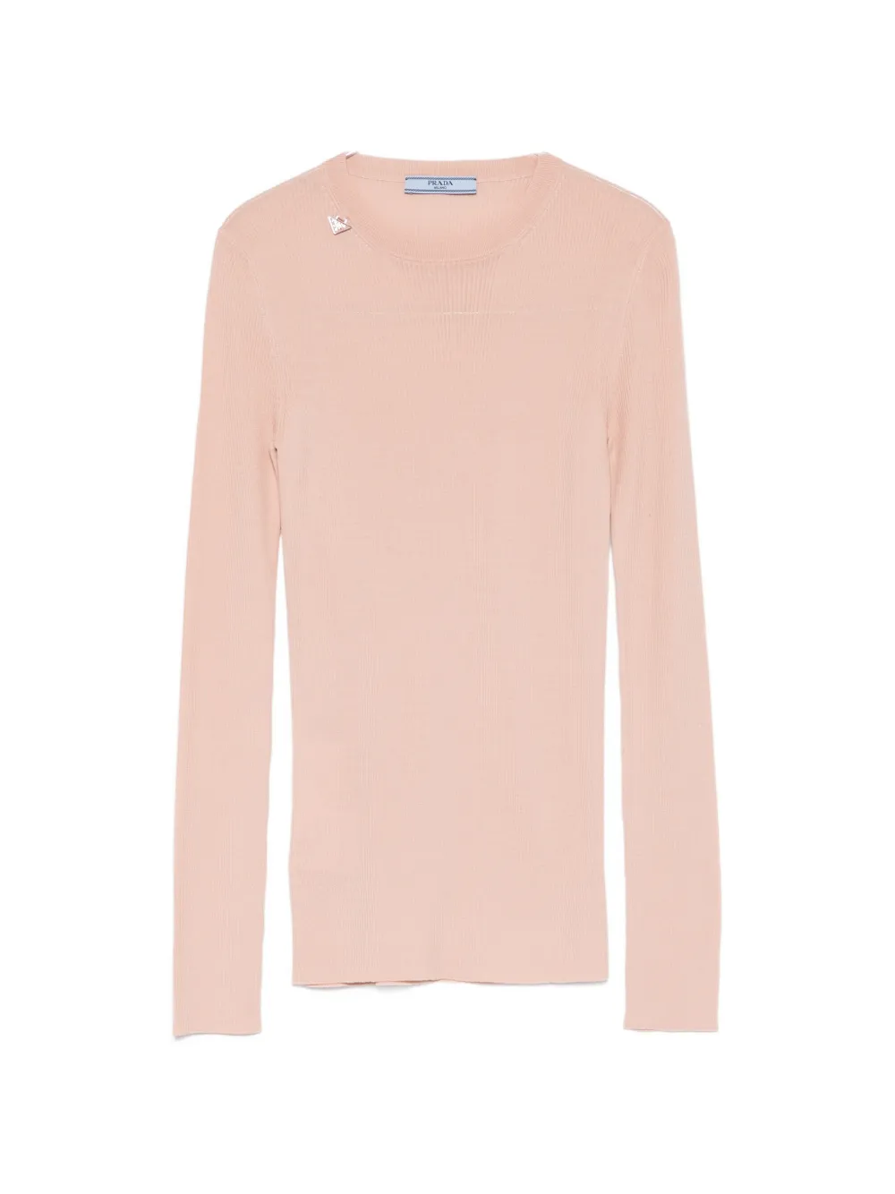 Prada brooch long-sleeve top - Rosa