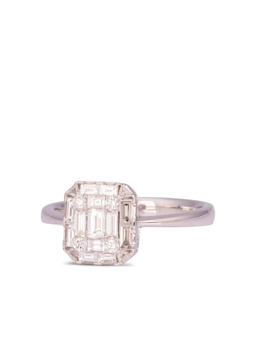 Zydo 18k White Gold Diamond Ring In Metallic