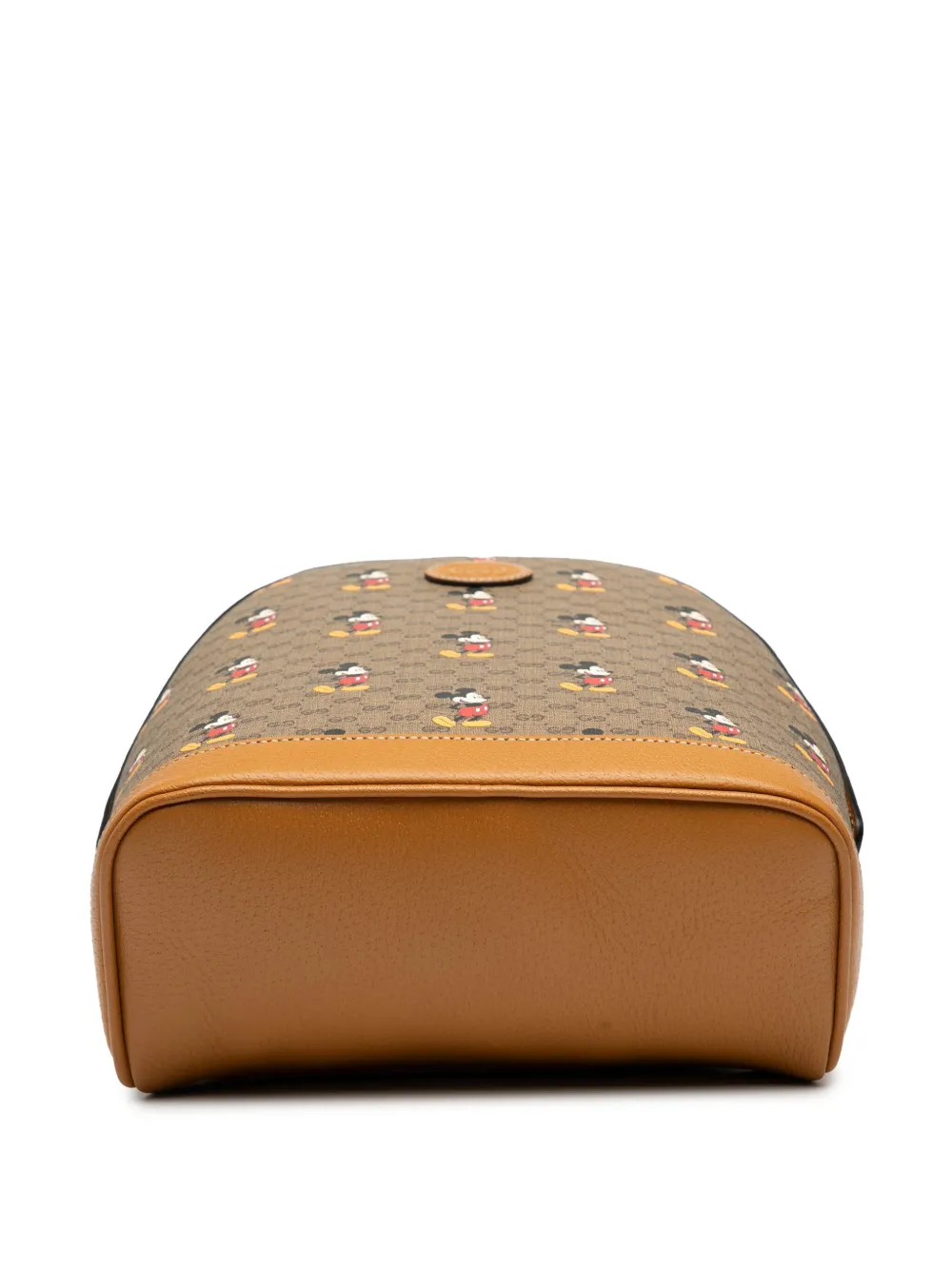 Pre-owned Gucci 2016-2025 Disney Small Micro Gg Supreme Mickey Mouse Dome Backpack In Brown
