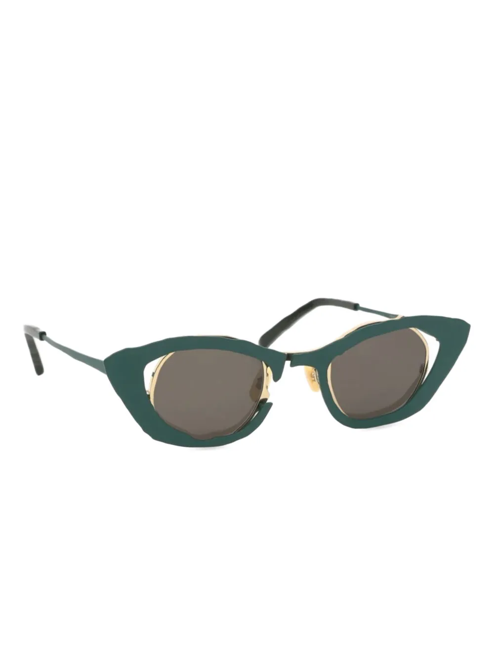 Masahiro Maruyama Zonnebril met cat-eye montuur Groen