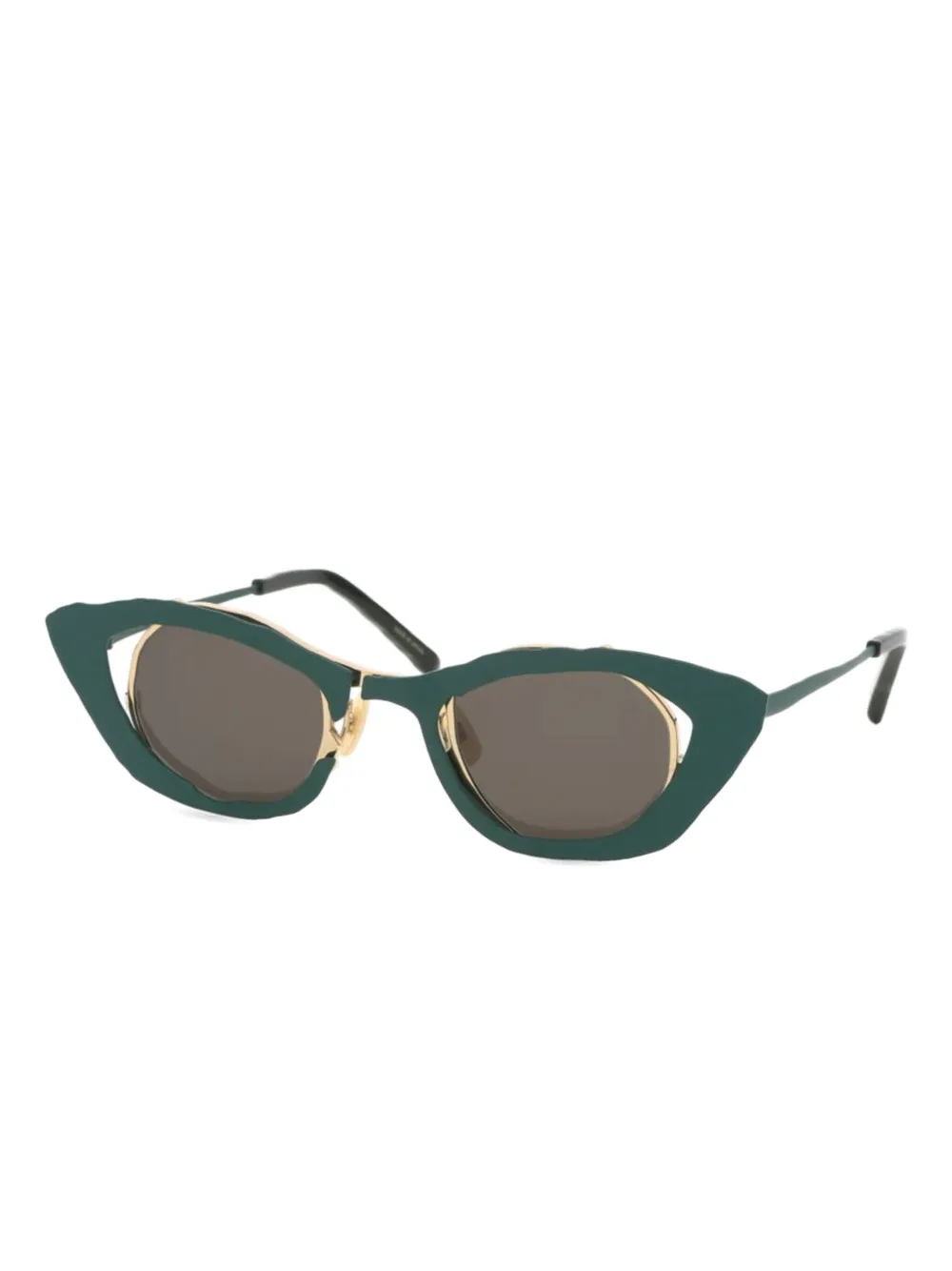 Masahiro Maruyama cat-eye sunglasses - Groen
