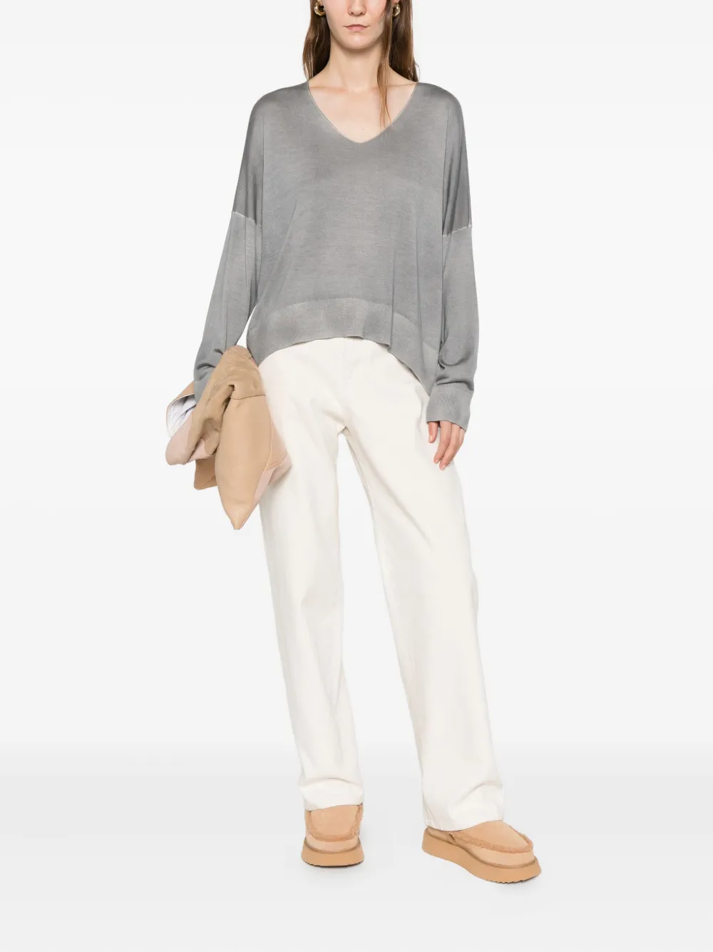 Avant Toi V-neck Top In Multi