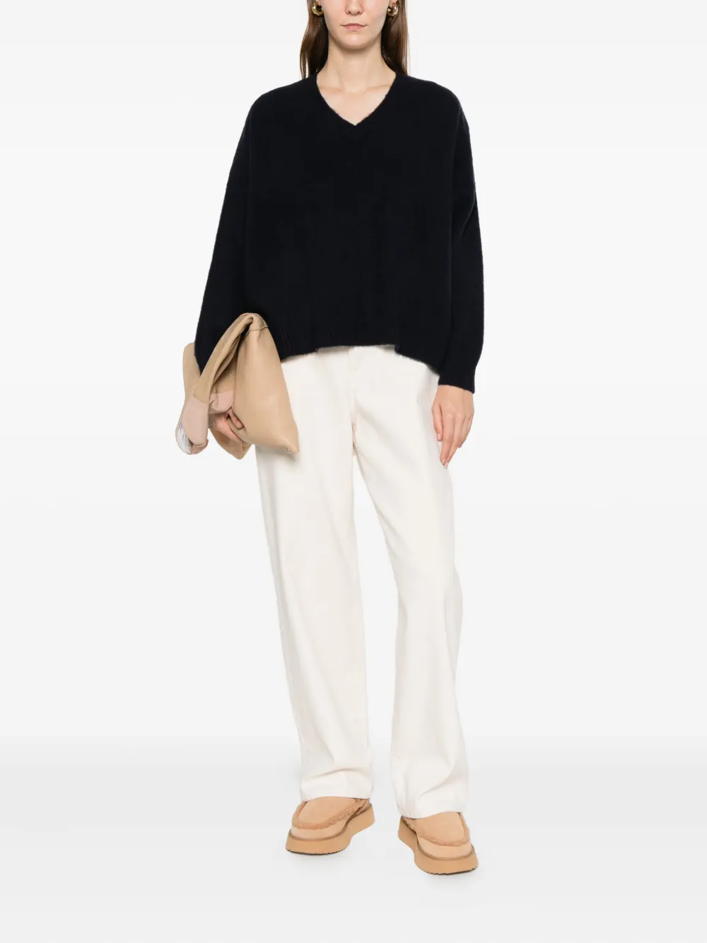 Avant Toi V-neck Sweater In Blue