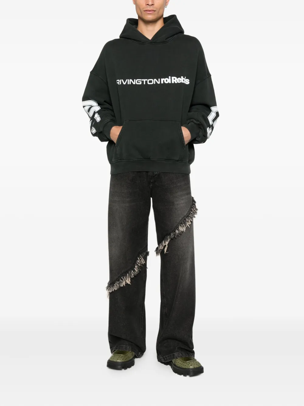 RIVINGTON ROI REBIS グラフィック パーカー | ブラック | FARFETCH JP