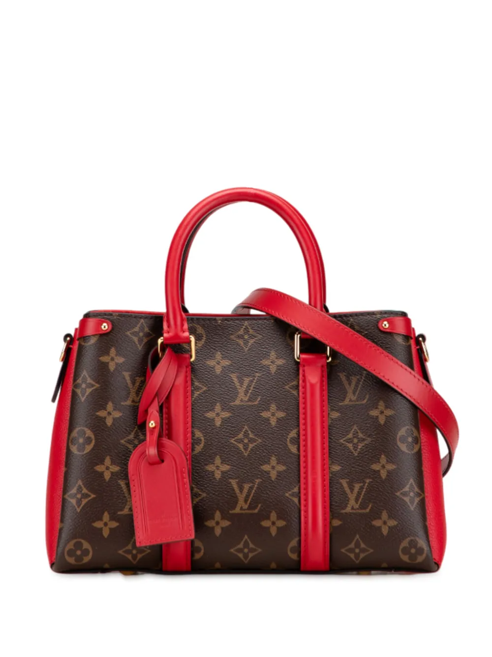 Pre-owned Louis Vuitton 2019 Monogram Soufflot Bb Satchel In Brown