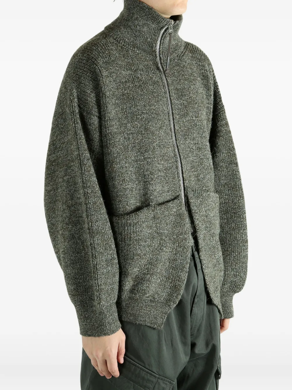 Magliano Jack met trechterhals en ritssluiting Groen