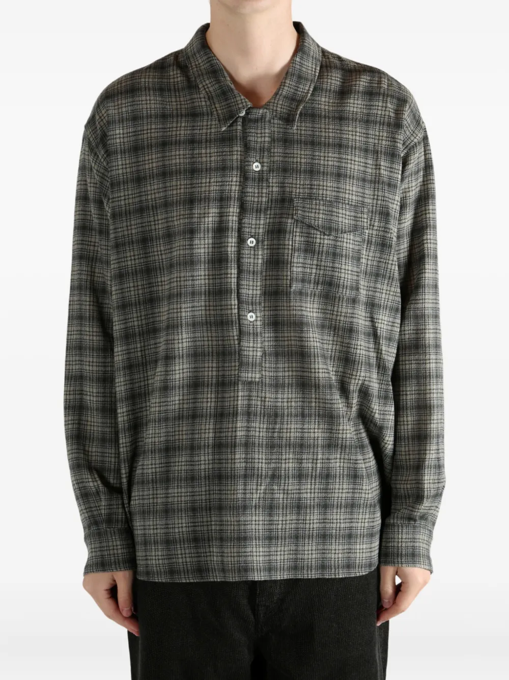 Magliano check pocket polo shirt Grijs