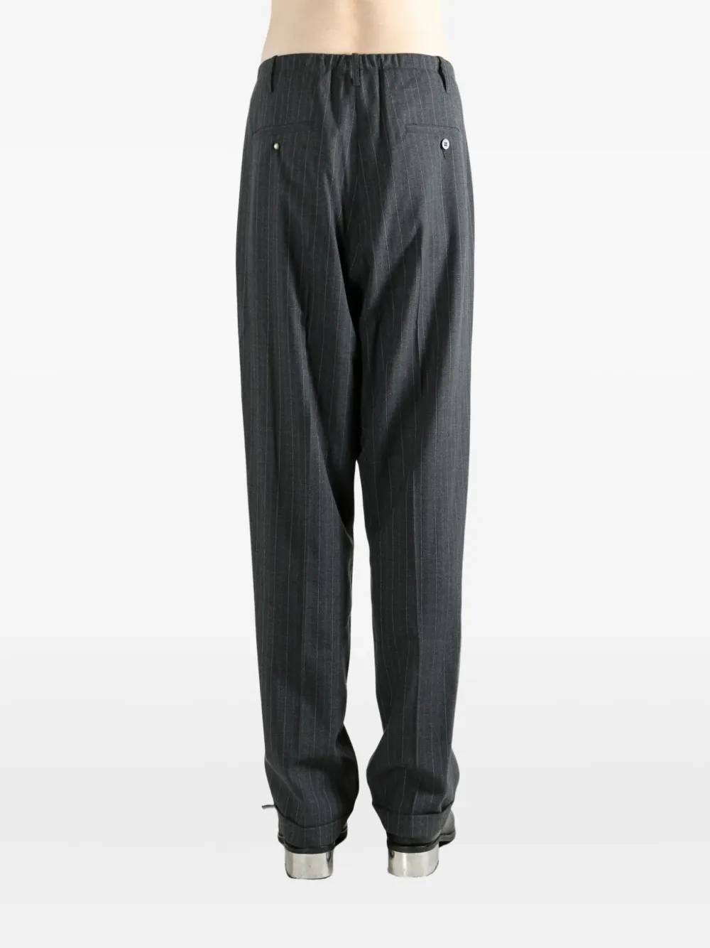 Magliano Gestreepte broek met plooien Grijs