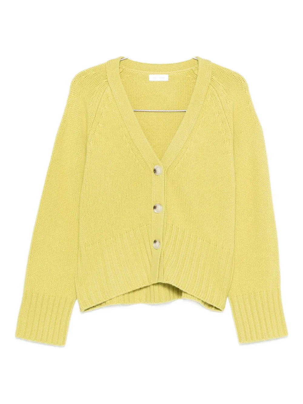 Soft Goat Cardigan con bottoni - Giallo