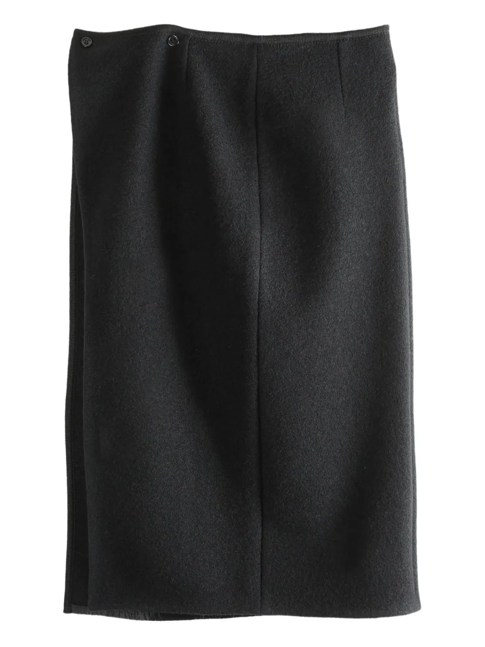 Rier Wool Midi Skirt In Black