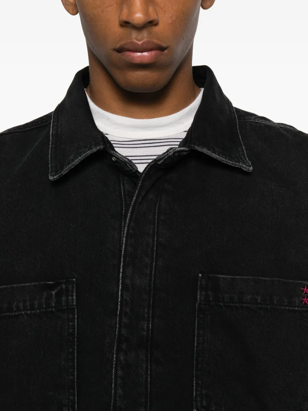 Icon Denim Billy Pocket Shirt In Black